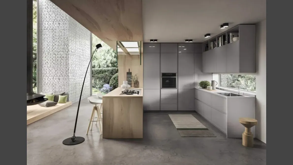 Cucina Moderna con penisola Fly Evo 07 di Ar-Tre