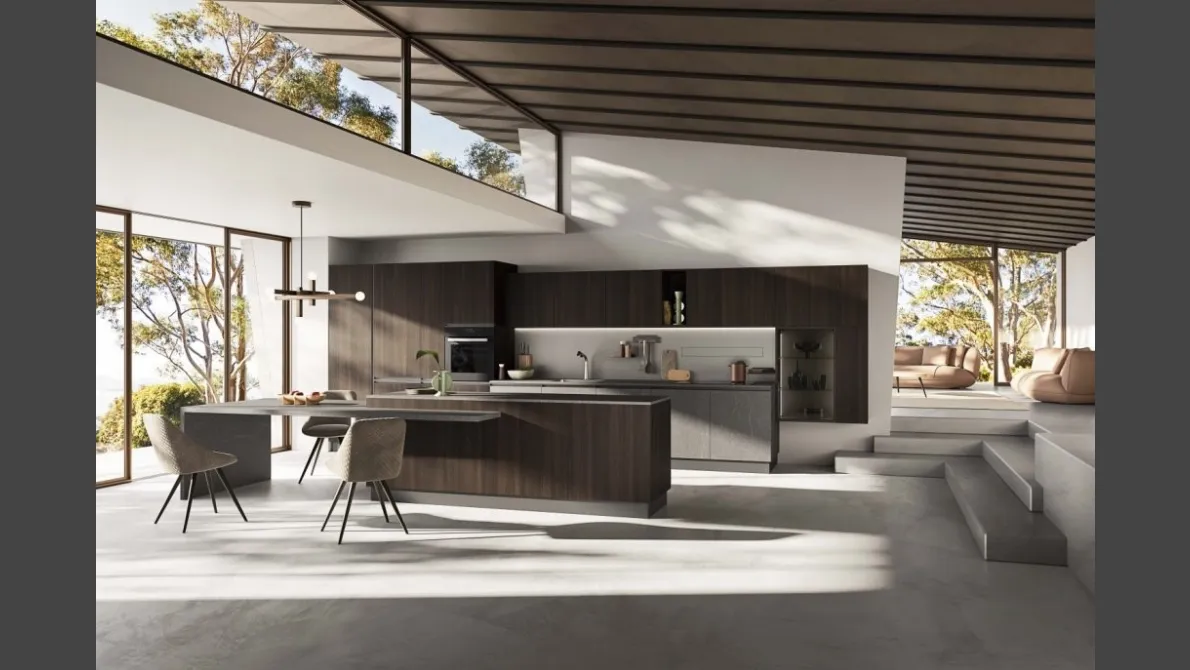 Cucina Moderna con isola Updesign 01 di Ar-Tre